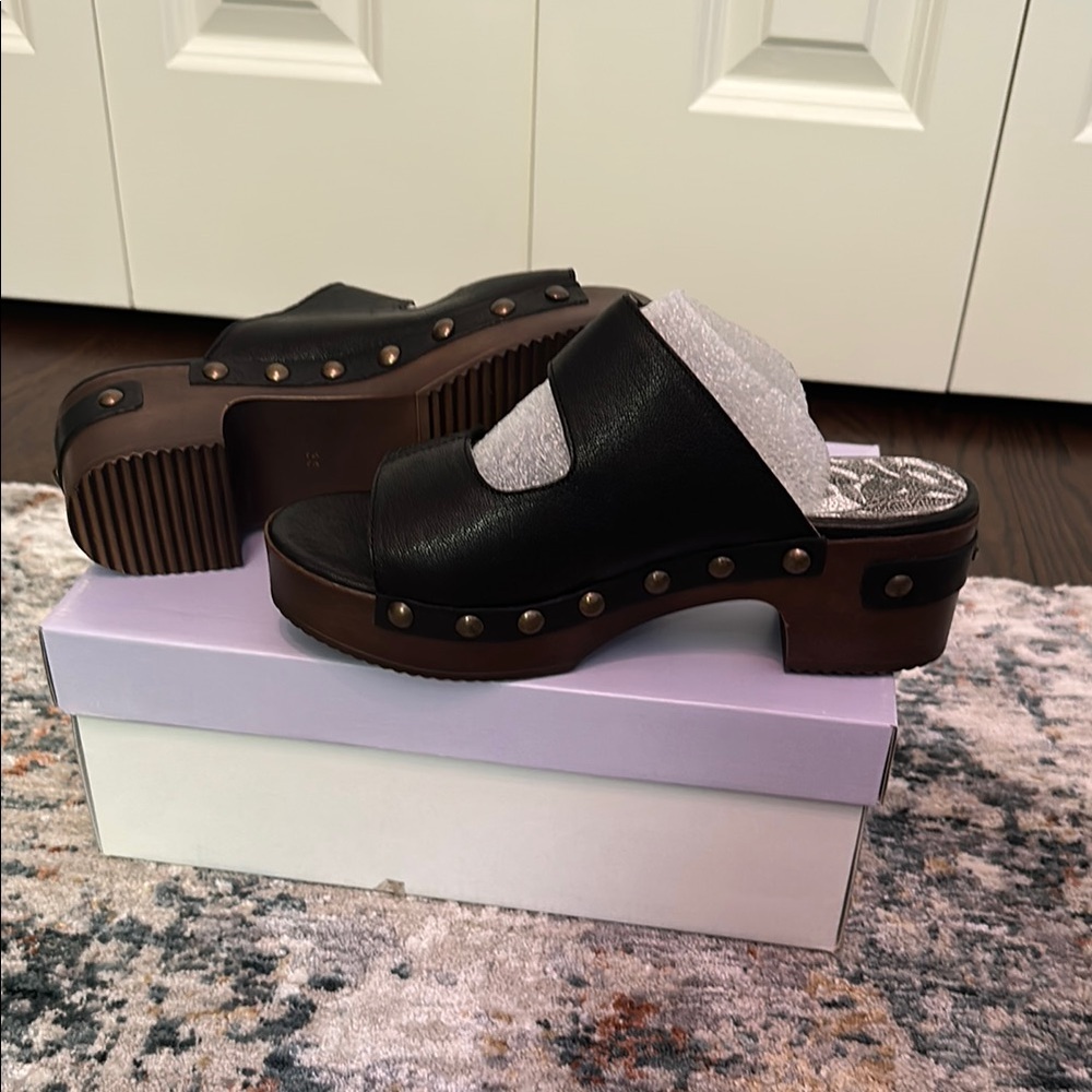 Eric Michael Brea Black Studded Mules